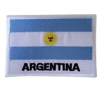 Ellu Écusson brodé à coudre Motif drapeau de l'Argentine
