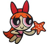 ELLU L'écusson brodé des Powerpuff Girls Blossom Fer à Repasser sur Le Sac à vêtements Cousu