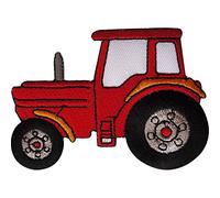 Ellu Pacth Écusson brodé motif tracteur, applicable au fer, à coudre, sur T-shirt, jeans, applique de broderie