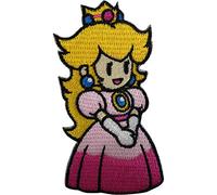 ELLU Patch de Princesse pêche Fer à Coudre sur l'insigne de Jeu vidéo Super Mario Brothers