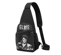 Ellviis Singer Pre*sley Sac bandoulière pour homme et femme - Sac rock vintage décontracté, léger et pratique, sac à bandoulière hip-hop, cadeau pour les fans de musique