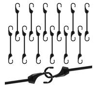 Ellxen Lot de 12 Sangles Elastiques Tendeurs en Caoutchouc avec Crochets, Robustes Extensibles Résistants Polyvalents avec Crochets, Tendeurs en Caoutchouc pour Bagages, Barres