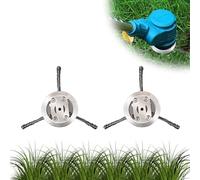 Ellxen Lot de 2 têtes de débroussailleuse en fil d'acier pour débroussailleuse de jardin (3 têtes)
