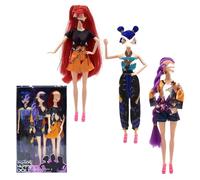Ellxen Lot de 3 figurines de 30 cm avec accessoires de costume de poupée, poupée à collectionner, jouet de cosplay pour fan de K-P0P, pour la maison de poupée