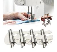 Ellxen Lot de 4 pieds ourleurs roulés universels pour couture - Guide de couture large et étroite - Pied presseur pour machine à coudre à ourlet roulé, pour usage domestique commercial (7-10 mm)