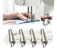 Ellxen Lot de 4 pieds presseurs pour ourlet roulé, pour couture universelle, rouleau inhibiteur, large guide de couture étroit, pour machine à coudre à ourlet roulé, pour un usage domestique et