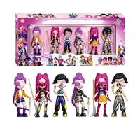 Ellxen Lot de 6 figurines de 11 cm avec accessoires de costume de poupée à collectionner, jouets de cosplay pour fan de K-P0P, pour maison de poupée