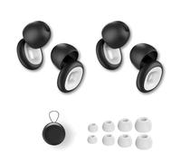 ellyan Bouchons d’oreilles moto, -27 dB 2 paires de bouchons d'oreilles anti-vent réutilisables- Protection auditive optimale et sommeil paisible - Inclus 8 embouts tailles variées XS/S/M/L