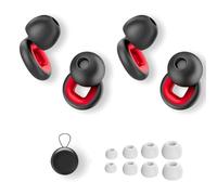 ellyan Bouchons d’oreilles moto, -27 dB 2 paires de bouchons d'oreilles anti-vent réutilisables- Protection auditive optimale et sommeil paisible - Inclus 8 embouts tailles variées XS/S/M/L