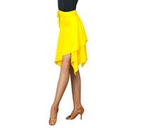 ELLYDOOR - Jupe de danse latine pour femme Salsa - Swing lisse irrégulier Salle de bal Tango Cha Cha Jupe de pratique, Taille Unique
