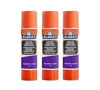 Elmer's stic bâtons de colle violette, devient transparente en séchant, lavable et adaptée aux enfants, 6g x 3 G