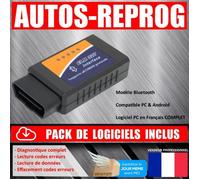 ELM327 Bluetooth v1.5 OBD2 Interface diagnostique multimarque Android WINDOWS Outil Obd2 Scanner système OBD