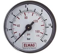 Elmag Air Comprimé Manomètre 50 mm 0-10 Bar arrière avec filetage externe 1/20,3 cm, 42221