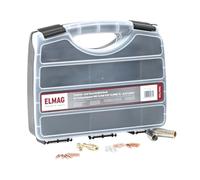 ELMAG MB 15 / MB EVO 15 / MBC 15 | 0,8/1,0 mm | Kit d'accessoires et de pièces d'usure | avec manchons de gaz, buses, ressorts de maintien et mallette | pour paquets de tuyaux MIG/MAG