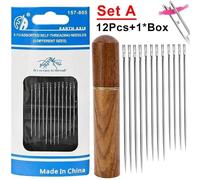 Elmainillac En Acier Inoxydable Pour La Couture,Trou Latéral,Ennemi,Gros,Bijoux De Bricolage,Perles,Filetage,Ménage,48 Pièces,12 Pièces - Type Set A-24pcs-(2 Sets)