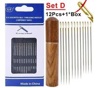 Elmainillac En Acier Inoxydable Pour La Couture,Trou Latéral,Ennemi,Gros,Bijoux De Bricolage,Perles,Filetage,Ménage,48 Pièces,12 Pièces - Type Set D-36pcs-(3 Sets)