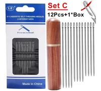 Elmainillac En Acier Inoxydable Pour La Couture,Trou Latéral,Ennemi,Gros,Bijoux De Bricolage,Perles,Filetage,Ménage,48 Pièces,12 Pièces - Type Set C-24pcs-(2 Sets)