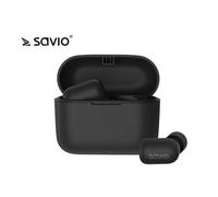 Savio TWS-09 IPX5 Casque & ?couteurs Sans fil intra-auriculaire Musique Bluetooth Noir (8?h, Sans fil), ?couteurs, Noir