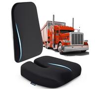 Elmara Lot de 2 coussins de siège pour conducteur de camion et soutien lombaire - Accessoires de camion, accessoires de poids lourds, cadeaux pour conducteur de camion, coussins de siège de conduite