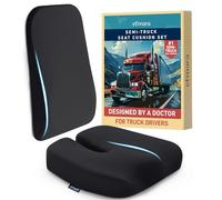 Elmara Lot de 2 coussins de siège pour conducteur de camion et soutien lombaire - Accessoires de camion, accessoires de poids lourds, cadeaux pour conducteur de camion, coussins de siège de conduite