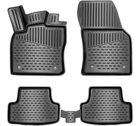 ELMASLINE 3D Lot de Tapis pour VW TIGUAN 2 2016-2024 | Ne rentre Pas dans Allspace !!! | Tapis de Voiture en Caoutchouc avec Bords Extra Hauts | Tapis de Sol