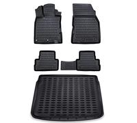 ELMASLINE 3D Tapis de Sol et Tapis de Coffre pour Nissan Qashqai 2014-2021 (J11) (Plancher de Chargement supérieur) | Tapis de Voiture et Bac de Coffre | Accessoires Auto
