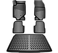 ELMASLINE 3D Tapis de Sol et Tapis de Coffre pour Opel Mokka B 2021-2025 (Plancher de Chargement inférieur) NE Convient Pas À L'ÉLECTRICITÉ | | Tapis de Voiture et Bac de Coffre | Accessoires Auto