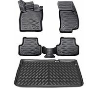 ELMASLINE 3D Tapis de Sol et Tapis de Coffre pour Peugeot 308 (Break) à partir de 2021 | Ne rentre Pas dans Le Plancher de Coffre réglable !! | Tapis de Voiture et Bac de Coffre | Accessoires Auto