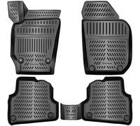 ELMASLINE 3D Tapis de Sol pour Renault Mégane II (2002-2009) | Tapis de Voiture en Caoutchouc avec Bords Extra Hauts | Accessoires Auto | Bord de 5 cm