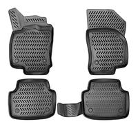 ELMASLINE 3D Tapis de Sol pour VW Jetta (V) (2005-2010) | Tapis de Voiture en Caoutchouc avec Bords Extra Hauts | Accessoires Auto
