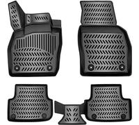 ELMASLINE Ensemble de Tapis de Sol en Caoutchouc 3D pour VW T-Cross 2018-2026, Bord Haut, Accessoires
