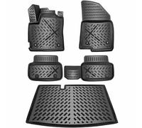 ELMASLINE Jeu de Tapis en Caoutchouc 3D et bac de Coffre pour Dacia Sandero 3 (III) 2021-2026