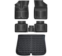 ELMASLINE Jeu de Tapis en Caoutchouc 3D et bac de Coffre pour Dacia Spring 2021-2026 | Accessoire Tapis de Sol