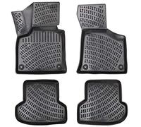 Elmasline Jeu de tapis en caoutchouc design 3D pour Audi A3 année de construction 2003-2013 | Bordure extra haute de 5 cm
