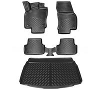 Elmasline Kit de Tapis Design en Caoutchouc et Tapis de Coffre pour VW T-ROC à partir de 2017 Plancher de Chargement inférieur Ne rentre Pas en Cabriolet !! | Tapis de Voiture et Bac de Coffre |