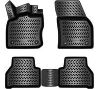 ELMASLINE Lot de tapis de sol en caoutchouc 3D pour Ford Transit Connect 3 2022-2026 - Bord haut - Accessoires