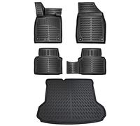 ELMASLINE Lot de Tapis en Caoutchouc 3D et bac de Coffre pour Audi Q4 E-TRON à partir de 2021 (Plancher de Chargement Standard) - Ne Convient Pas aux planchers de Chargement Variables