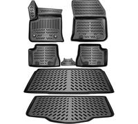 ELMASLINE Lot de Tapis en Caoutchouc 3D et bac de Coffre pour Dacia Duster 3 à partir de 2024 Hybride 140 et ECO-G (ne Convient Pas aux Mild Hybrides) Plancher de Chargement supérieur et inférieur