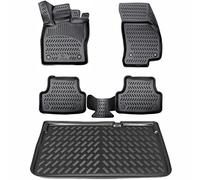ELMASLINE Lot de Tapis en Caoutchouc 3D et bac de Coffre pour Renault Clio 5 (V) à partir de 2019 (Plancher de Chargement inférieur) | Tapis de Voiture