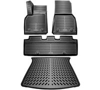 ELMASLINE Lot de tapis en caoutchouc 3D et bac de coffre pour Tesla Model Y Juniper (Facelift) à partir de 2025