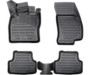 ELMASLINE Lot de tapis en caoutchouc 3D pour Poléstar 2 2020-2026 - Bord haut de 5 cm - Années de construction 2020, 2021, 2022, 2023, 2024 et 2025