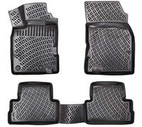 Elmasline Lot de Tapis en Caoutchouc Design 3D | Bord Extra Haut de 5 cm