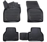 ELMASLINE Lot de Tapis en Caoutchouc Design 3D pour Dacia Duster 2010-2017 | 4x2 (Traction Avant | Tapis de Voiture en Caoutchouc avec Bords Extra Hauts | Accessoires Auto
