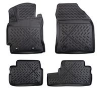 Elmasline Lot de tapis en caoutchouc design 3D pour Toyota AURIS (II) à partir de 2012 | Bord extra haut de 5 cm