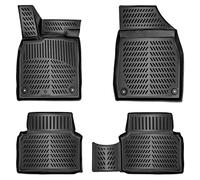 Elmasline Lot de tapis en caoutchouc design 3D, pour VW Passat B7, année de construction de 2010-2015, bord extra haut de 5 cm