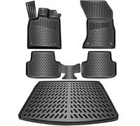 ELMASLINE - Lot de Tapis en Caoutchouc et bac de Coffre - pour Ford C-Max (II) 2010-2019 à 2019 - Bord Extra Haut de 5 cm