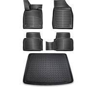 ELMASLINE Tapis en caoutchouc 3D & bac de coffre pour Skoda ELROQ à partir de 2025 (électrique) | Accessoire tapis de sol tapis de coffre