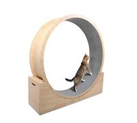 Elmato Simba Roulette pour chat L & XXL environ 120 cm / 140 cm en blanc/beige et gris/chiné (gris chiné, 140 cm)