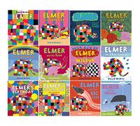 Elmer 10 Book Collection Set - Children Picture Flats Illustrated Elephant Pack