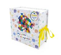 Elmer Boîte souvenir pour bébé - Boîte à souvenirs à 6 tiroirs pour souvenirs de naissance - Cadeau de bébé avec fermeture à ruban - Cadeau sous licence officielle